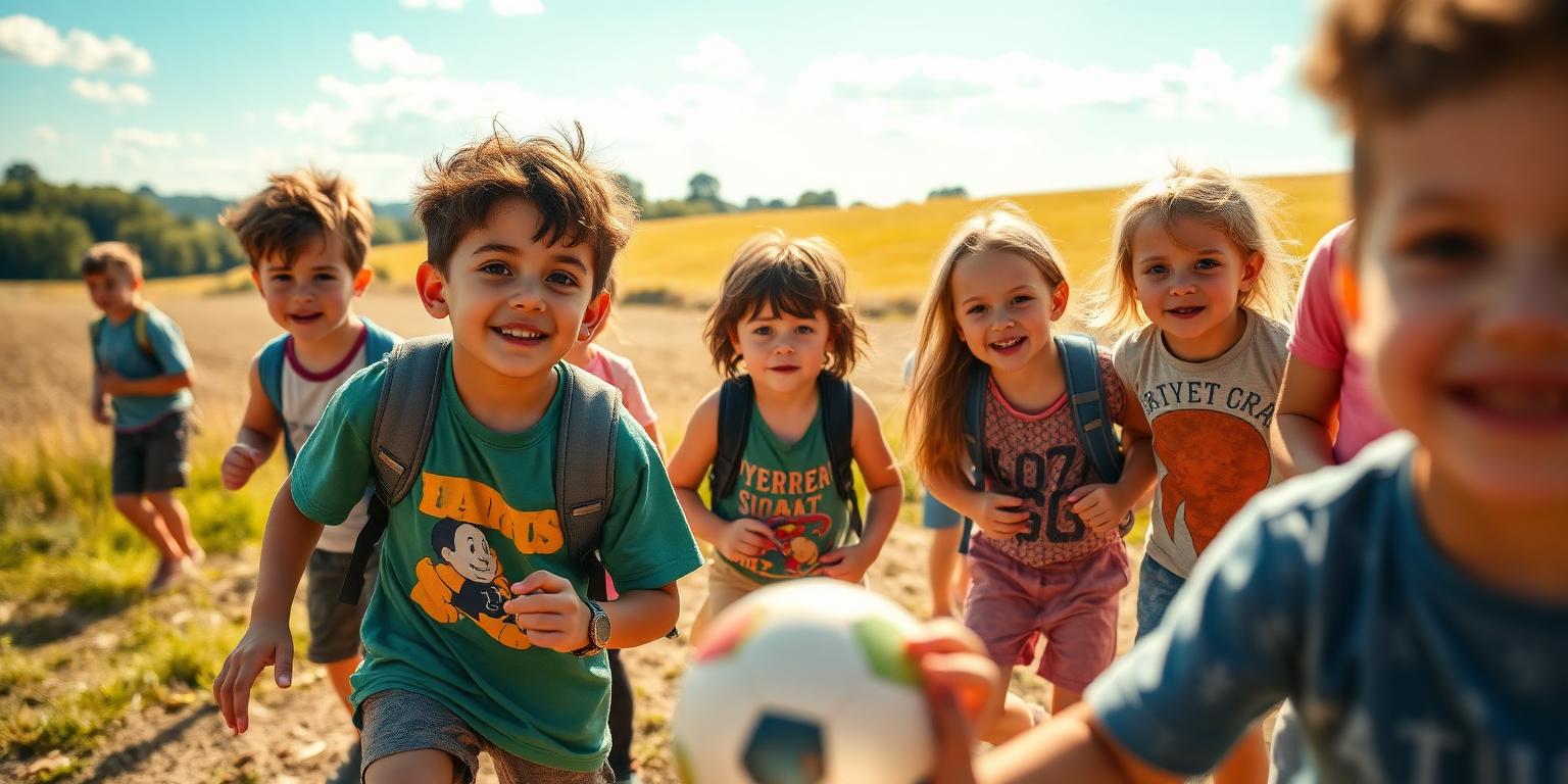 Children enjoying activities at a UK summer camp